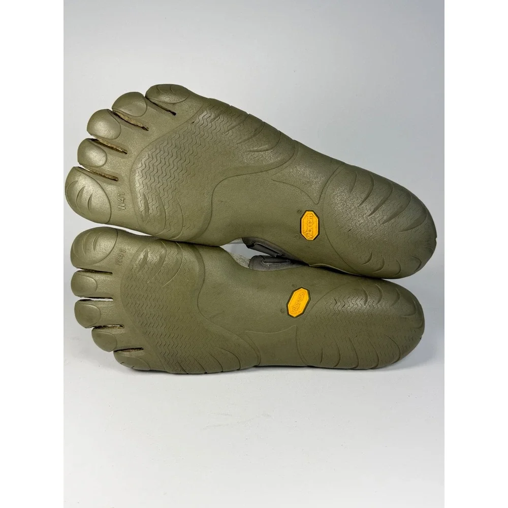 Vibram Womens 9.5-10 FiveFingers Jaya Mary Jane Olive Green Barefoot Toe Shoes